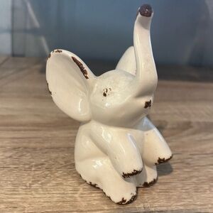Charming White Elephant Figurine